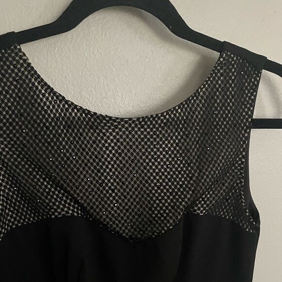 L'Agence For Intermix Embroidered-Mesh Fitted Dress Black Women's Size 2 - Picture 8 of 13